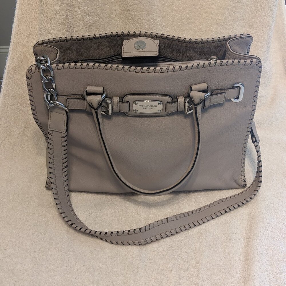 Michael Kors Tan Pebble Leather Shoulder Bag